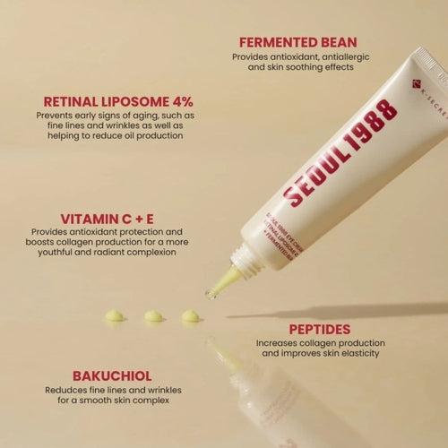 K-SECRET SEOUL 1988 Eye Cream : Retinal Liposome 4% + Fermented Bean